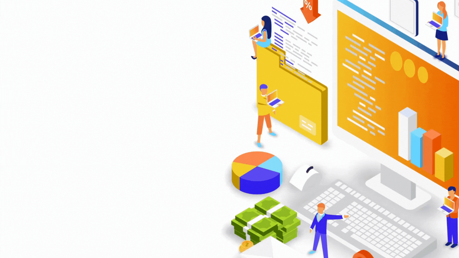 Animated marketing video background